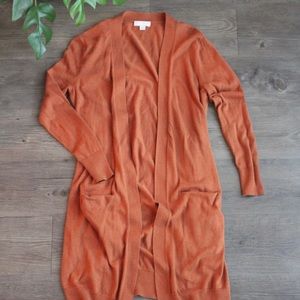 Minimalist Open Long Cardigan